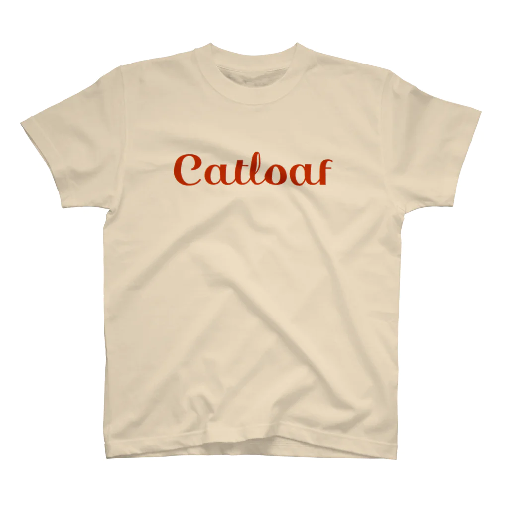 V Voca.のCAT Vocabulary　香箱座り　レッド スタンダードTシャツ