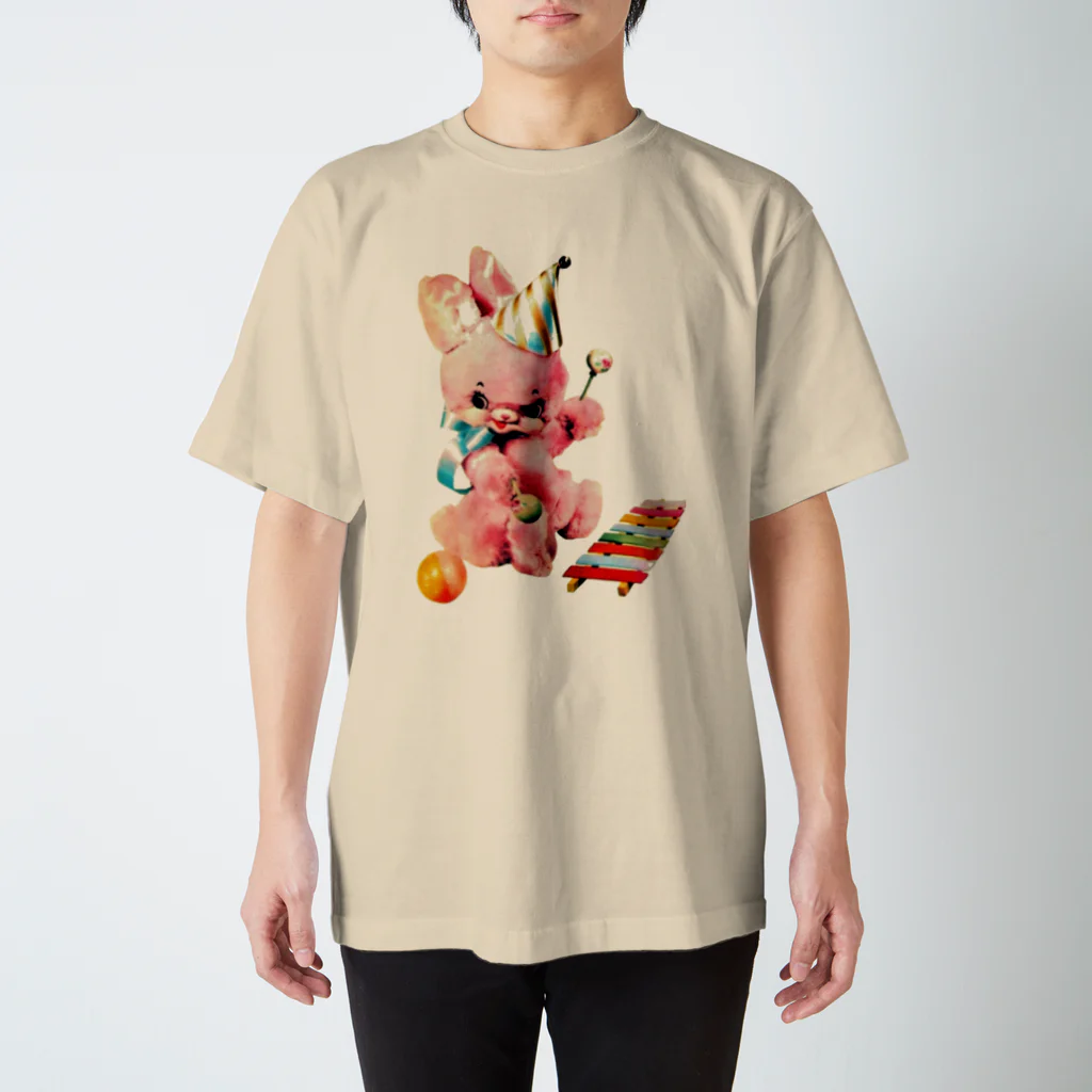 nicherϋのUSAレトロアニマル✻うさぎ Regular Fit T-Shirt