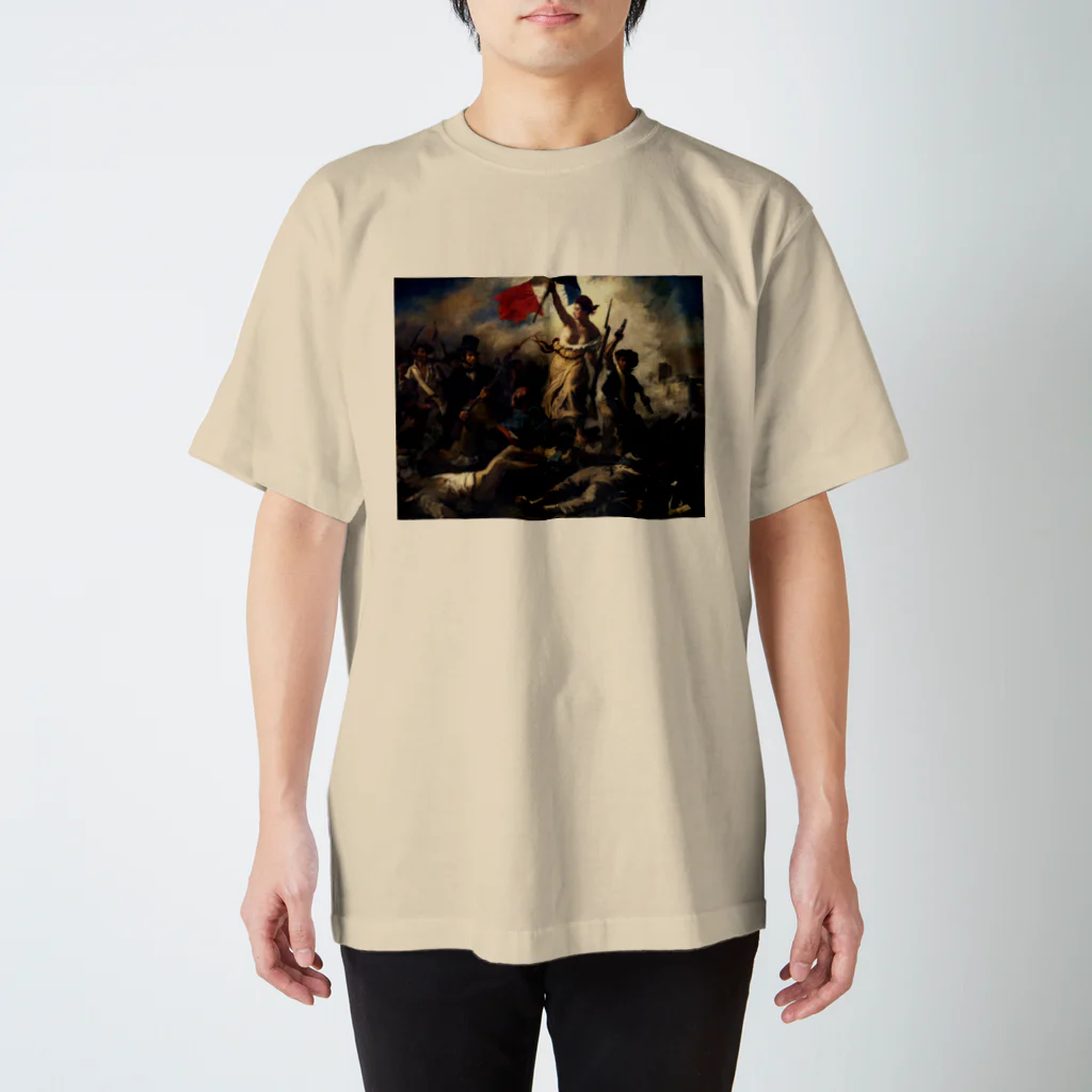 歴史グッツショップのドラクロワ「民衆を導く自由の女神」 Regular Fit T-Shirt