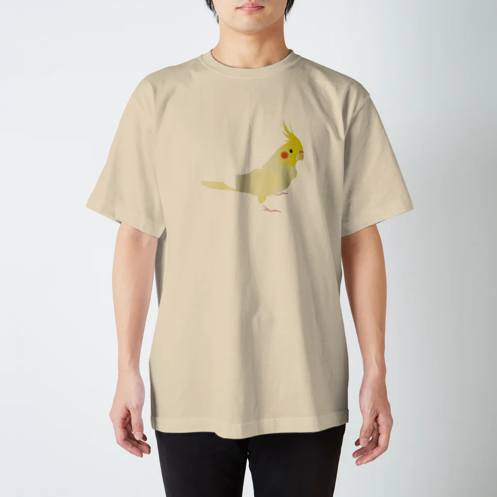 動物モチーフ雑貨店　うちのこのオカメインコ　ルチノー スタンダードTシャツ