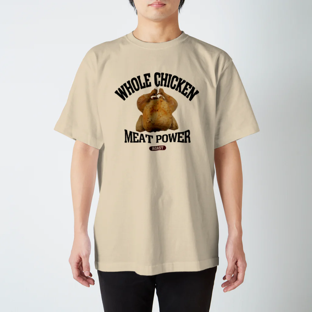 メシテロタイプ（飯テロTシャツブランド）の丸鶏のロースト（ビンテージ風） Regular Fit T-Shirt