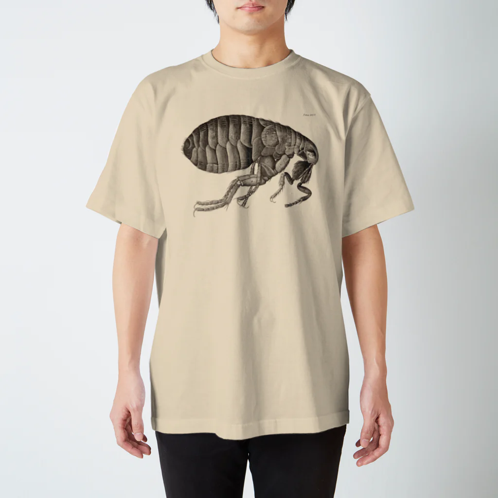 博物雑貨 金烏の蚤(ノミ)の側面図 - Getty Search Gateway Regular Fit T-Shirt