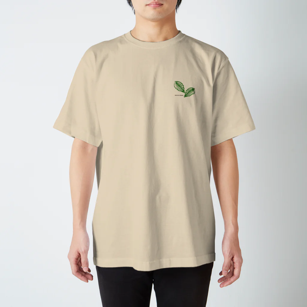 集まれ！植物好き🌱のワンポイントTシャツ ミズナラ スタンダードTシャツ