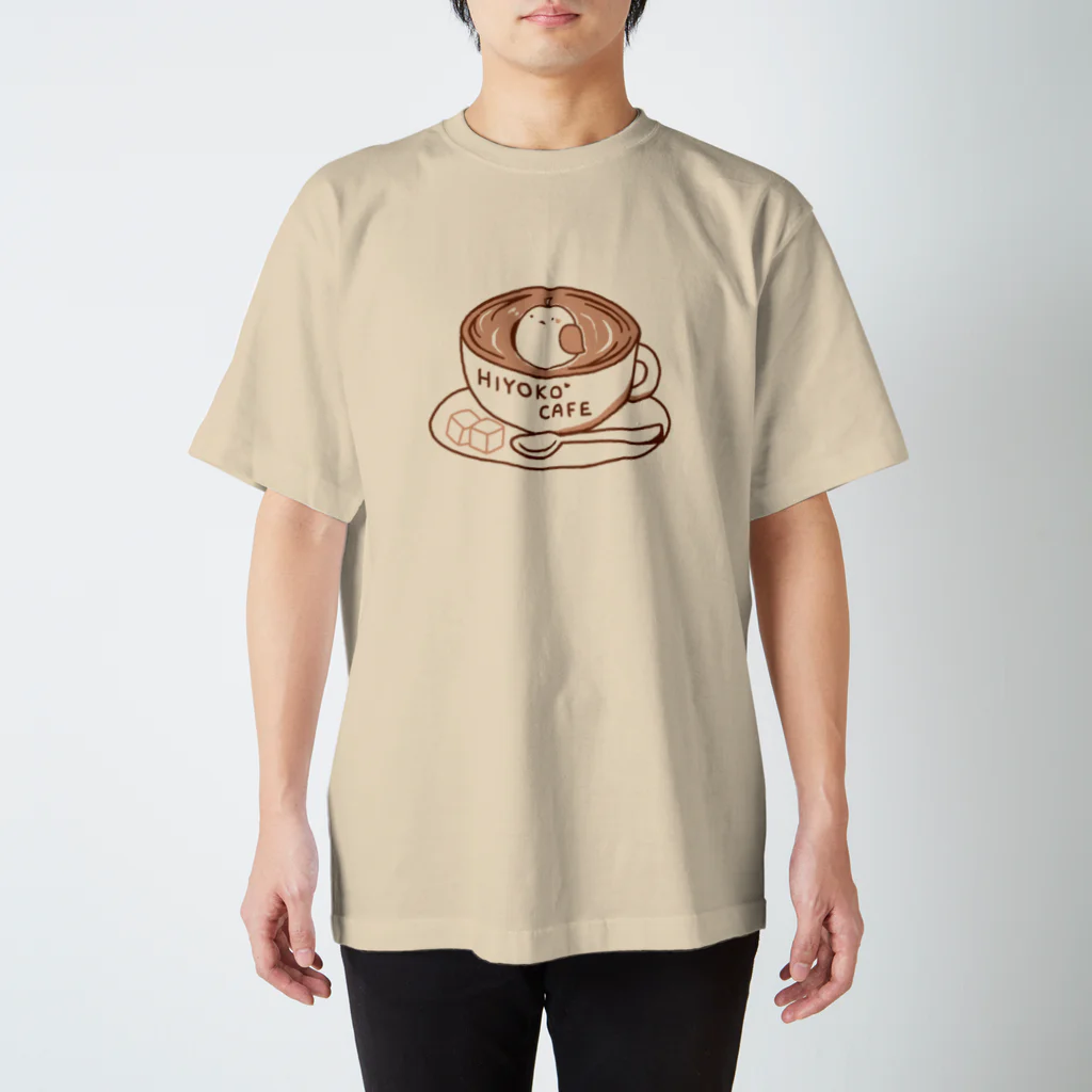 紅い羽の子 -ひよことぴよめろ-のHIYOKO CAFE ラテアート スタンダードTシャツ