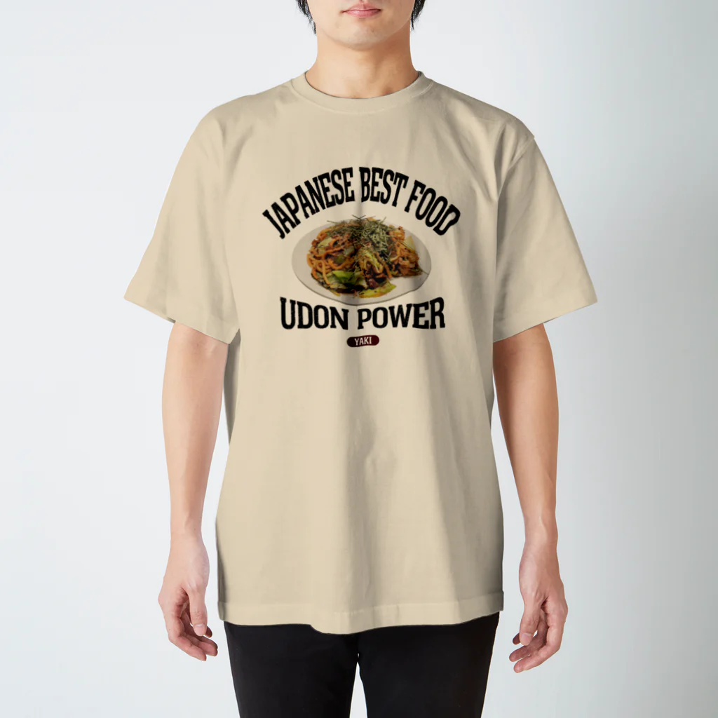 メシテロタイプ（飯テロTシャツブランド）の焼うどん（ビンテージ風） スタンダードTシャツ