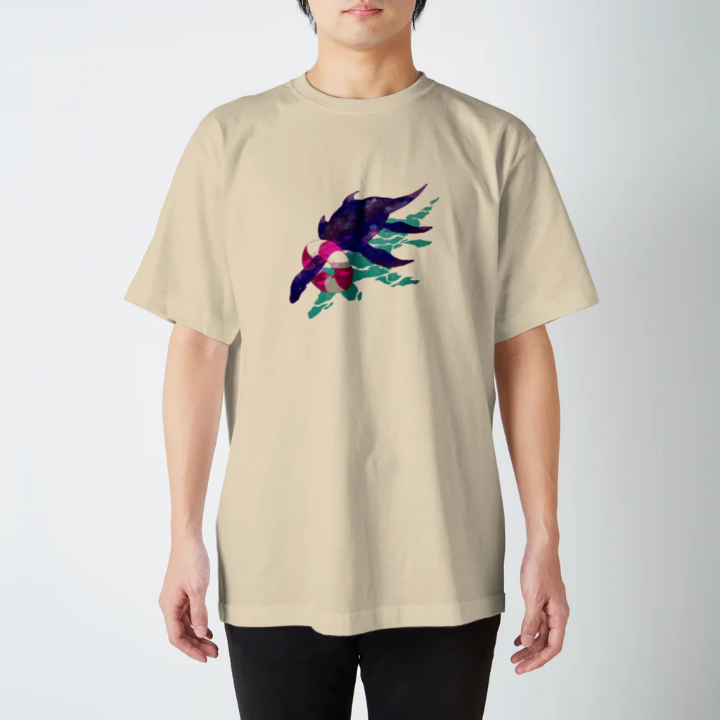 rakkosoda / コマイの首長竜と浮輪 Regular Fit T-Shirt