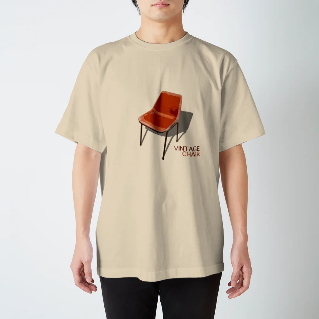 OSMWORKSのVINTAGE CHAIR ビンテージチェアレザーブラウン スタンダードTシャツ