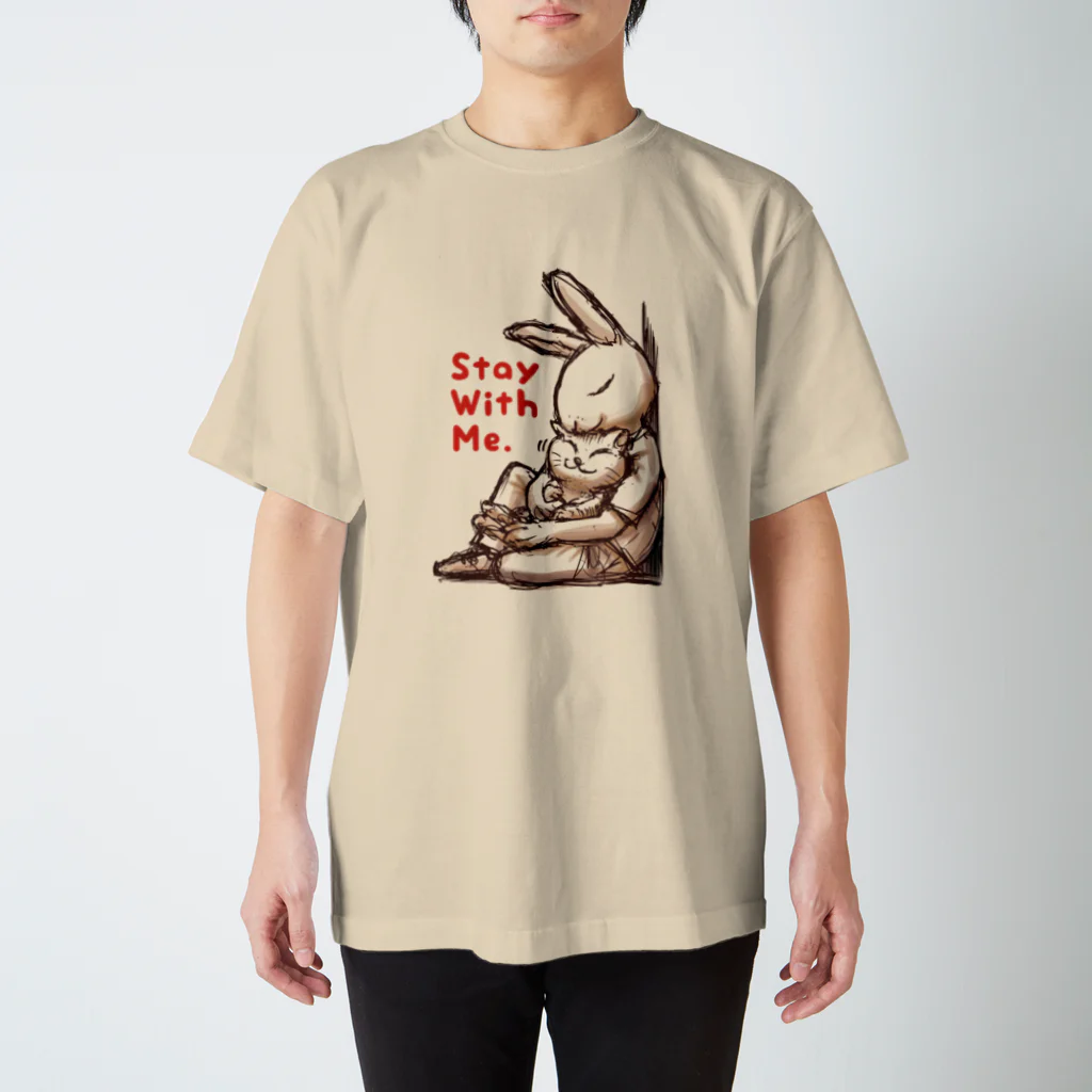 BeachBunnyのうさぎとねこ　Stay With Me スタンダードTシャツ