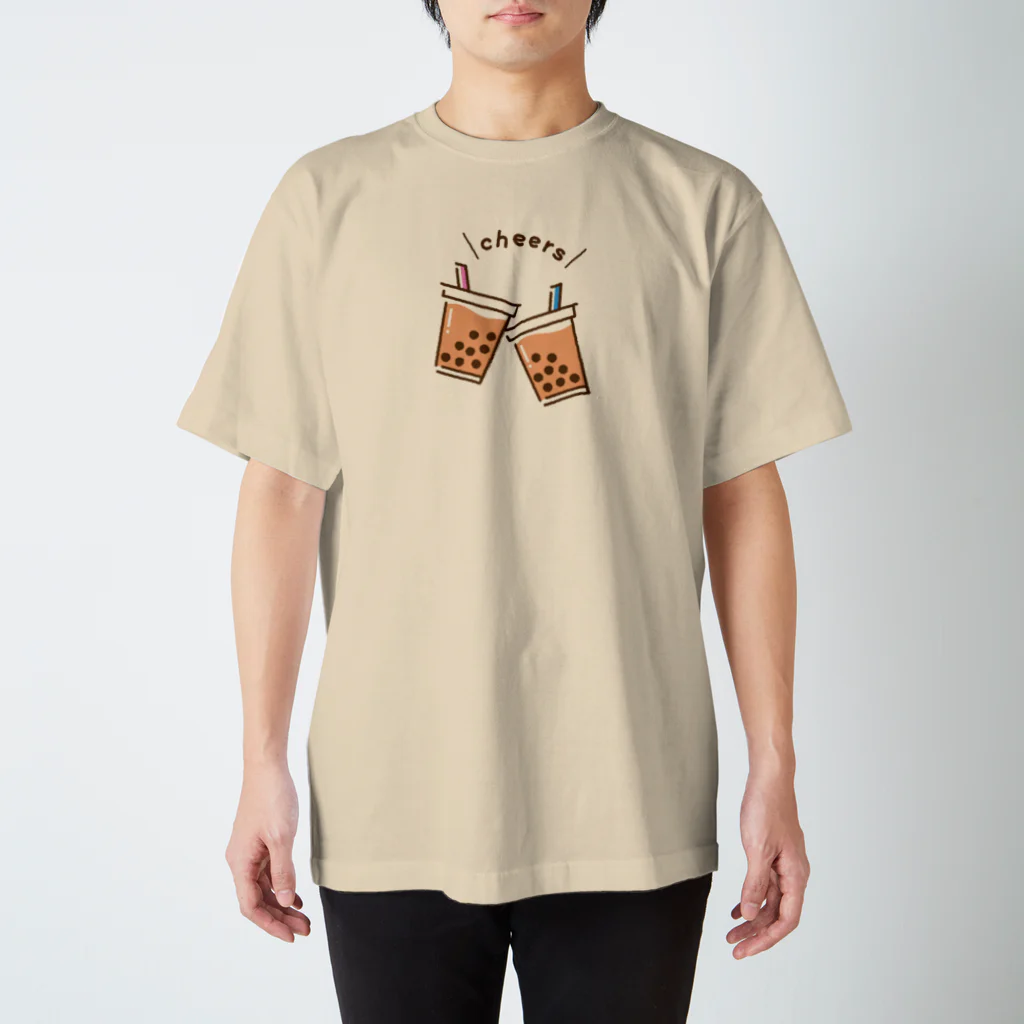 Mocha_and_Jackieのタピオカで「Cheers」 Regular Fit T-Shirt