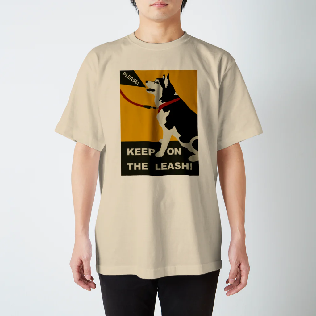 ねるくるのKEEP ON THE LEASH! (Shostako Yellow) スタンダードTシャツ