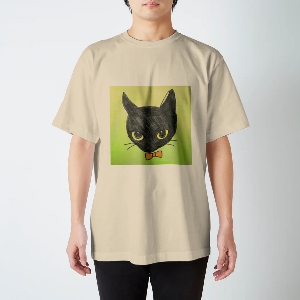 peperutの黒猫おめかし　 スタンダードTシャツ