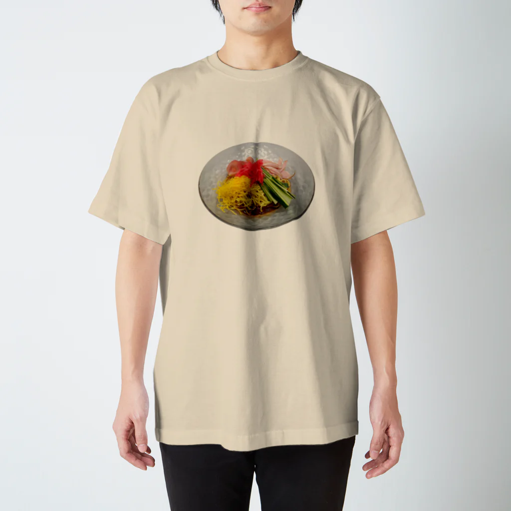 メシテロタイプ（飯テロTシャツブランド）の冷やし中華 スタンダードTシャツ