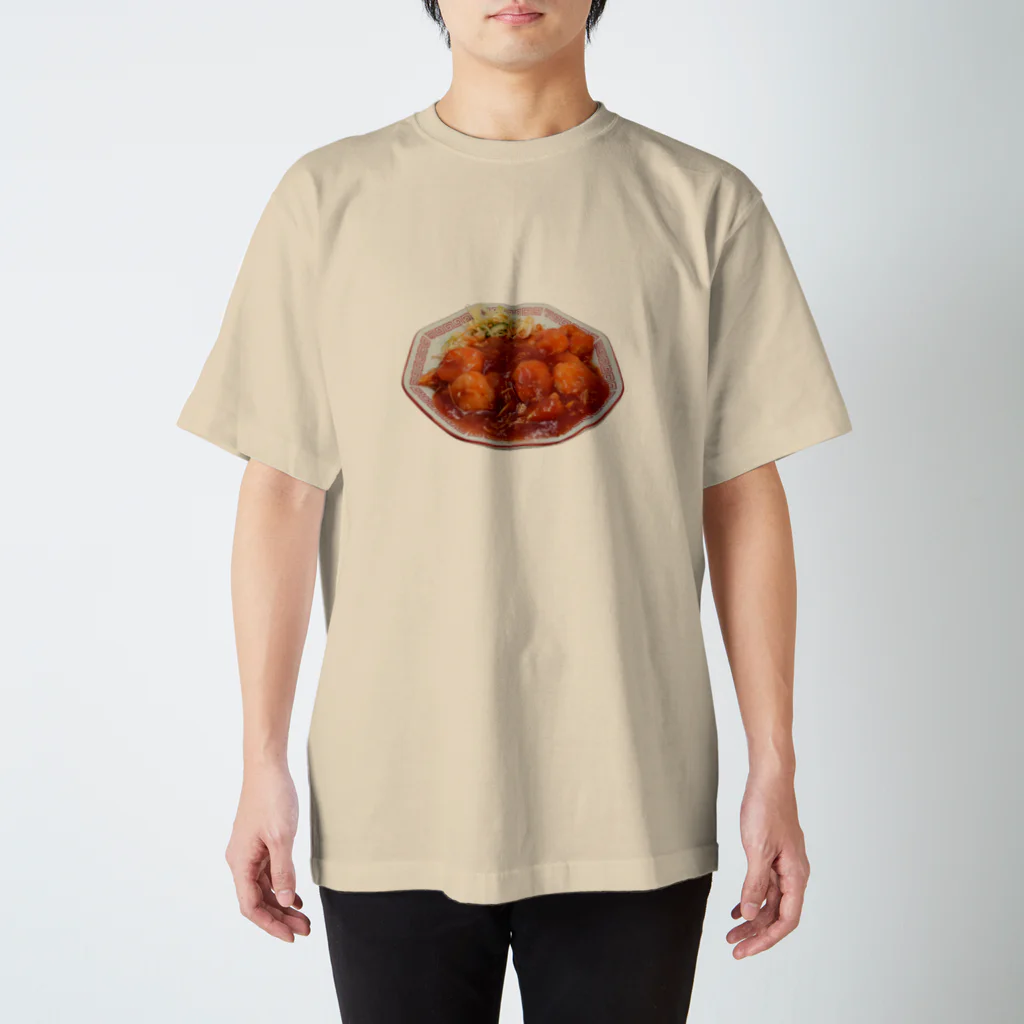 メシテロタイプ（飯テロTシャツブランド）のエビチリ（虾辣椒） Regular Fit T-Shirt