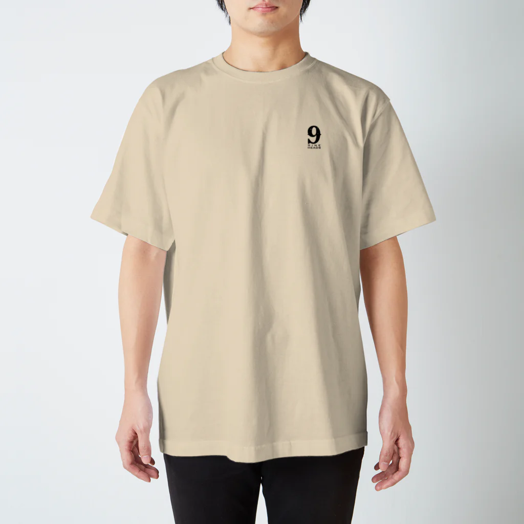 9INEHEADSのREV_Black スタンダードTシャツ