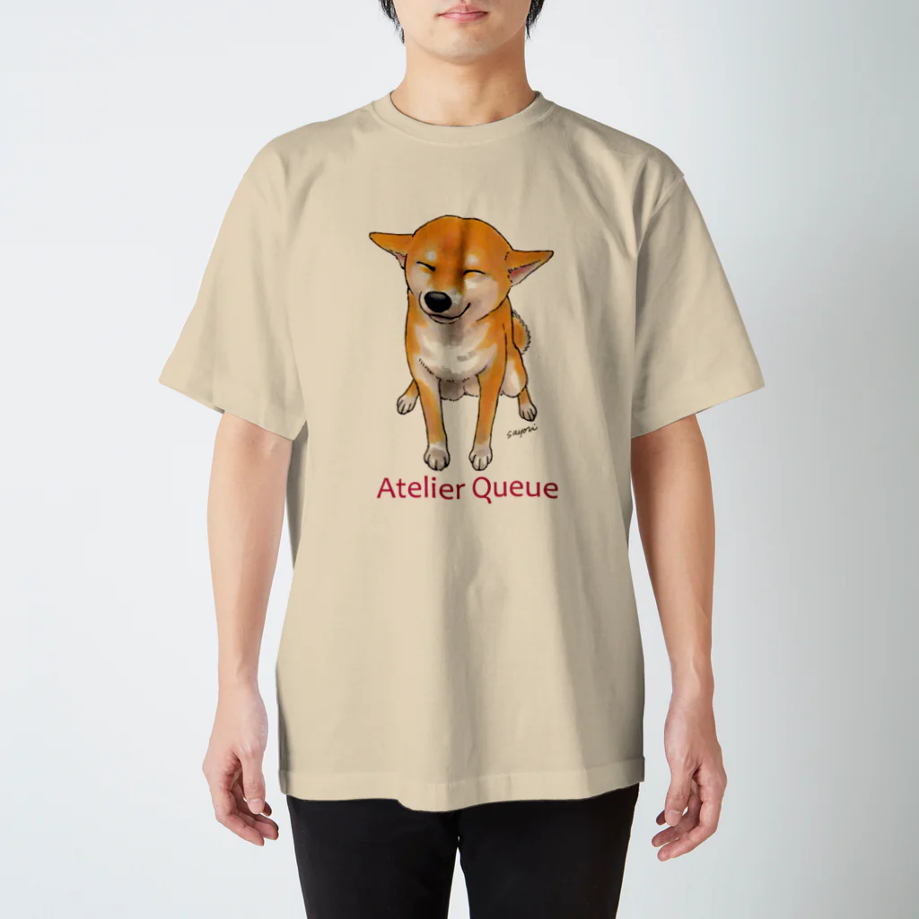 Atelier-Queueの笑う柴犬 スタンダードTシャツ