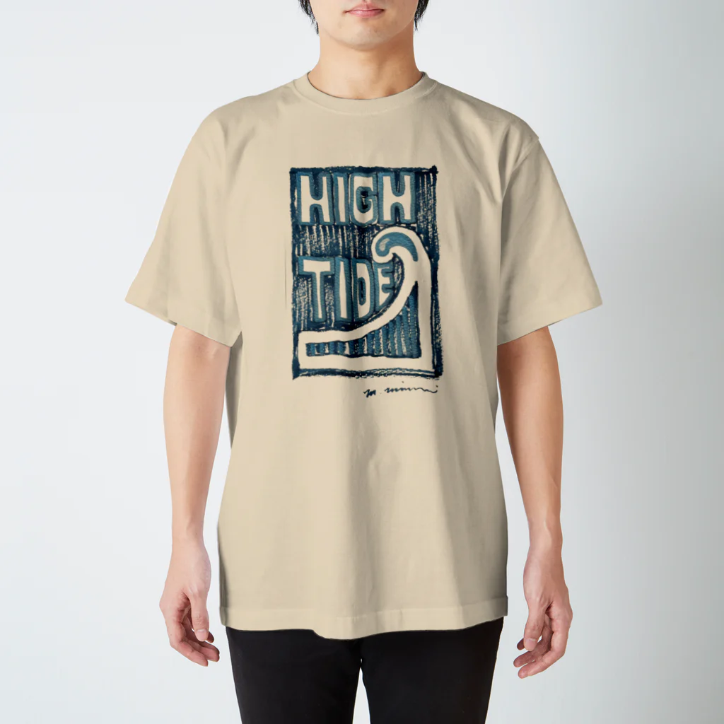 masahiro_minami_artのHIGH TIDE（ブルー） Regular Fit T-Shirt