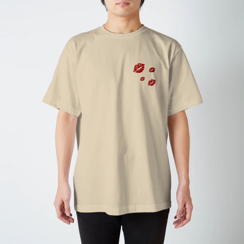 Cafe Lounge & Library pratimākrrm cĥā -ゆるやかな彫刻-のリップ💋 リップ💋 スタンダードTシャツ