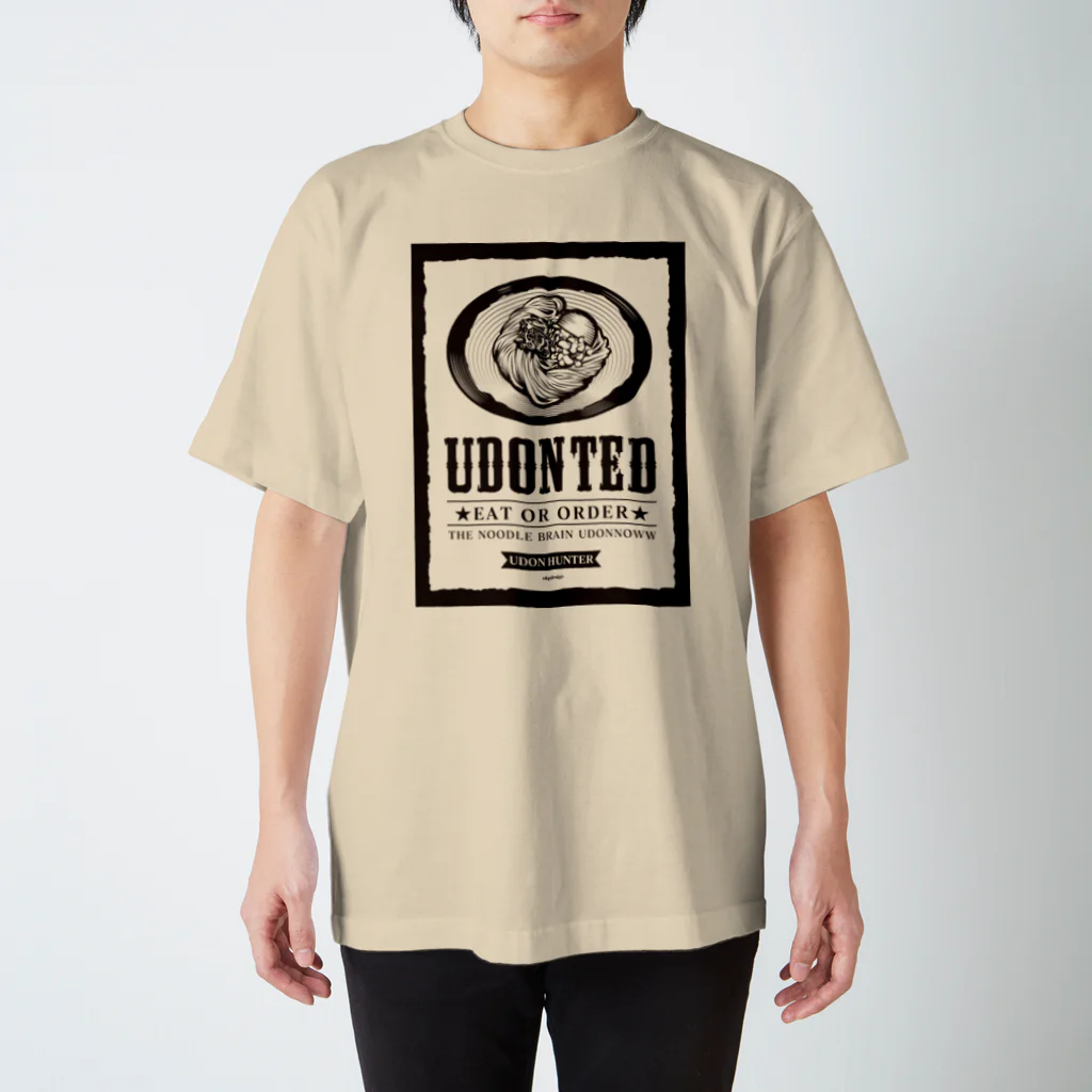 OKP26shopのUDONTED（BLACK） スタンダードTシャツ