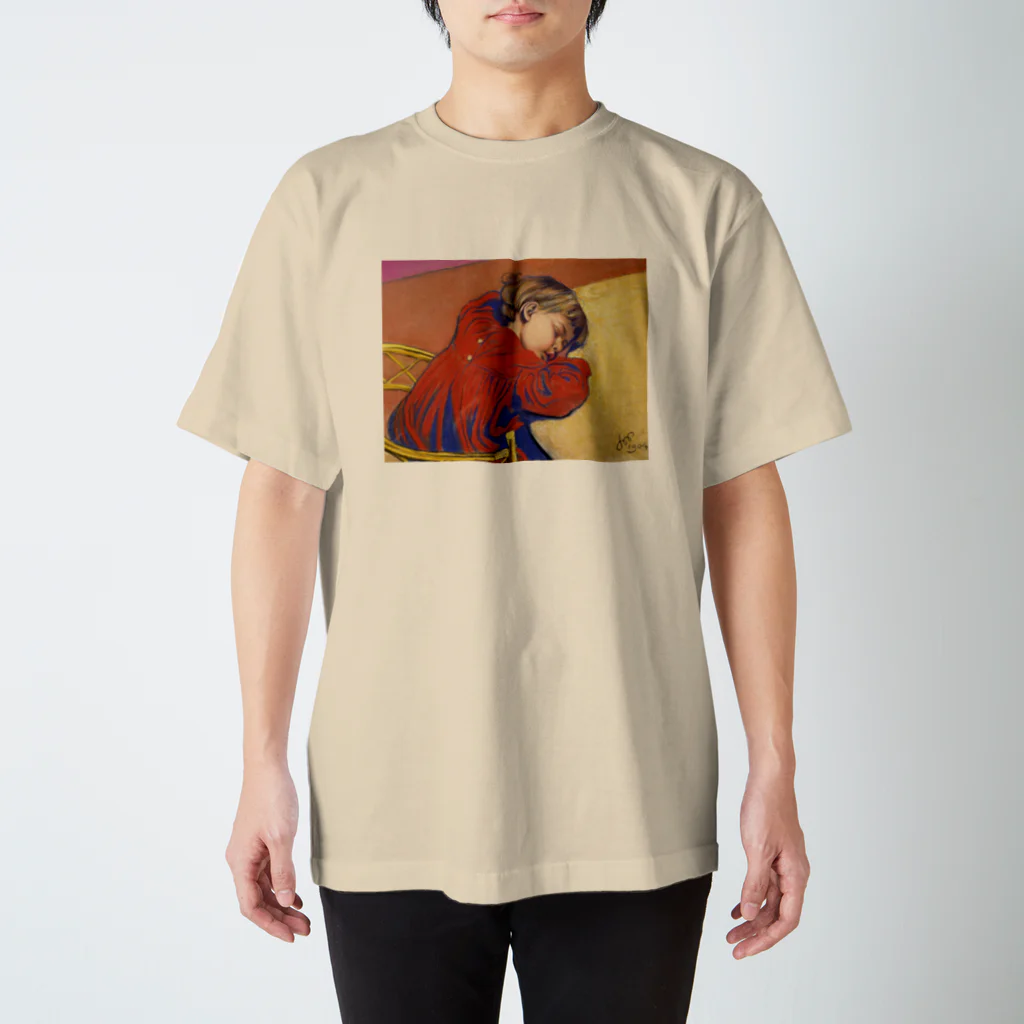 世界の絵画アートグッズのStanisław Wyspiański 《眠るスタース》 スタンダードTシャツ