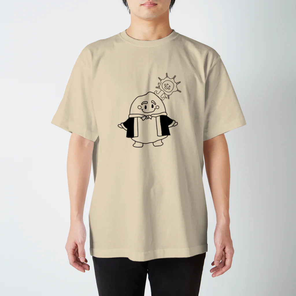 麹の仲間たちのこーじろー（白黒）part2 スタンダードTシャツ