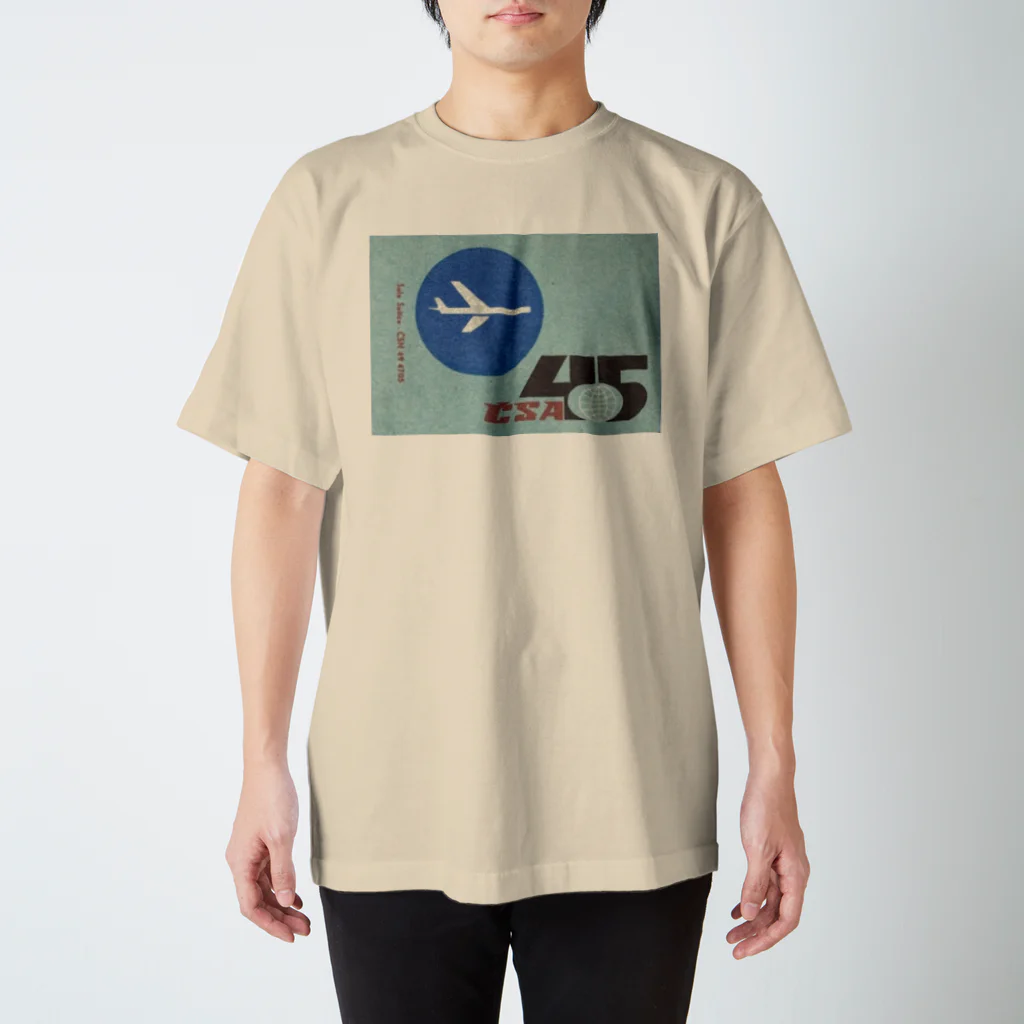 YS VINTAGE WORKSのチェコ マッチ箱 チェコ航空　CSA 45周年 1968年 Regular Fit T-Shirt