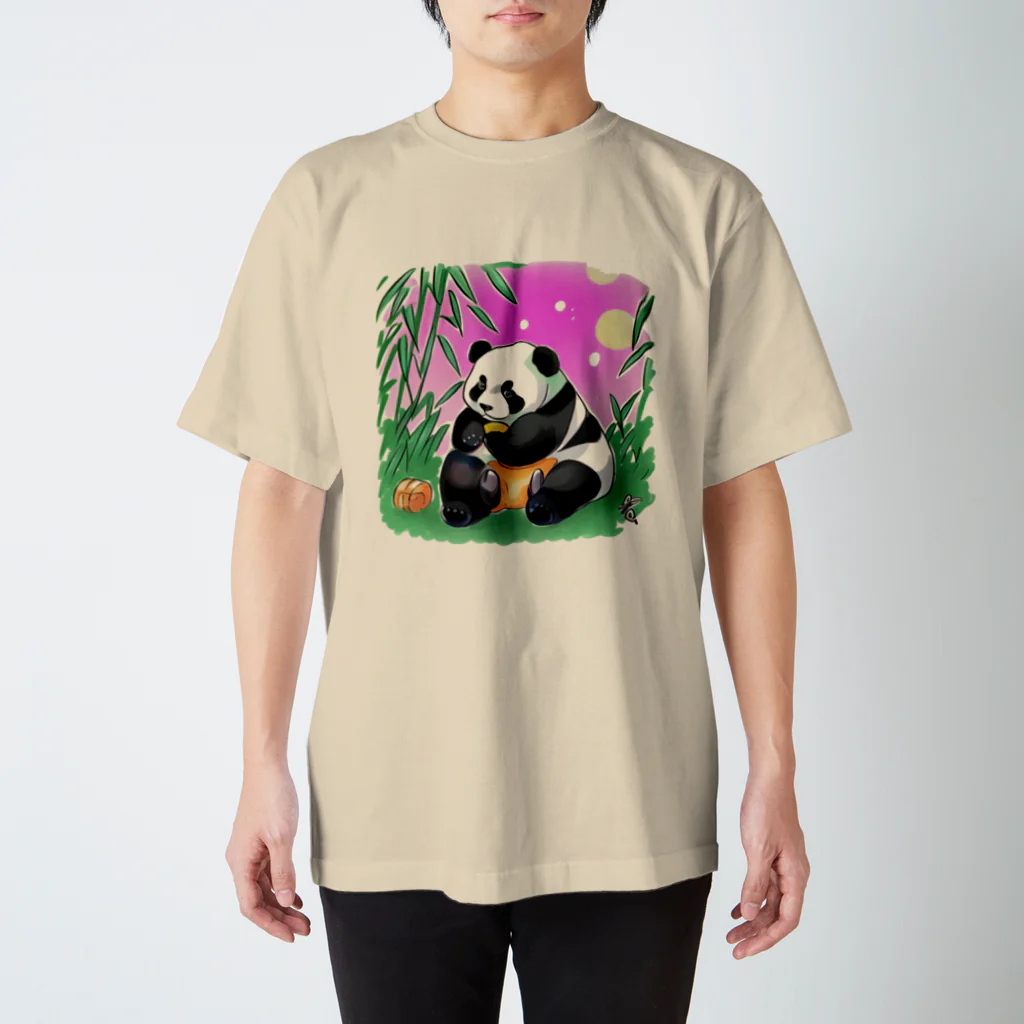 Magokoroの夏のパンダ スタンダードTシャツ