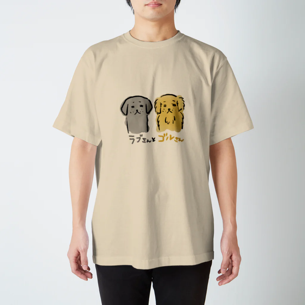 藁猫堂　わらねこどうのラブさんとゴルさん Regular Fit T-Shirt