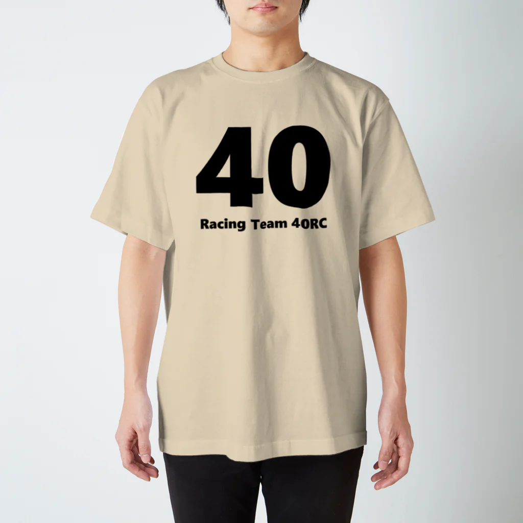 40RCの40RC公式Tシャツ（黒文字） 티셔츠