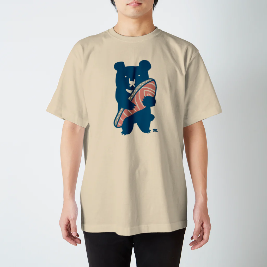 たかしまてつをの鮭熊 Regular Fit T-Shirt