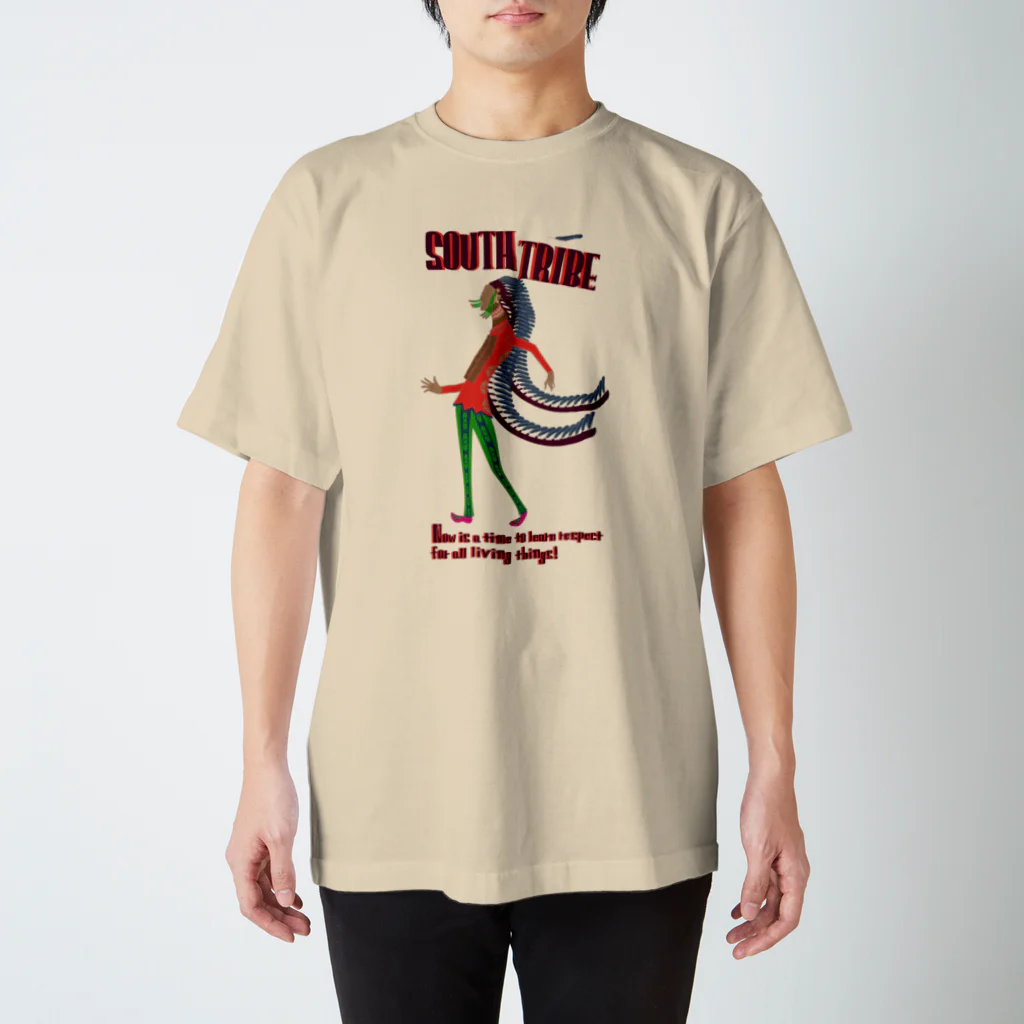 KIKUUUDESIGNのsouth tribe-orange Regular Fit T-Shirt