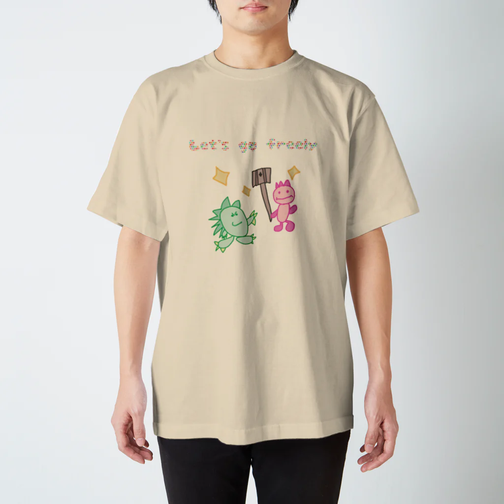 ねこの自由にいこうよ スタンダードTシャツ