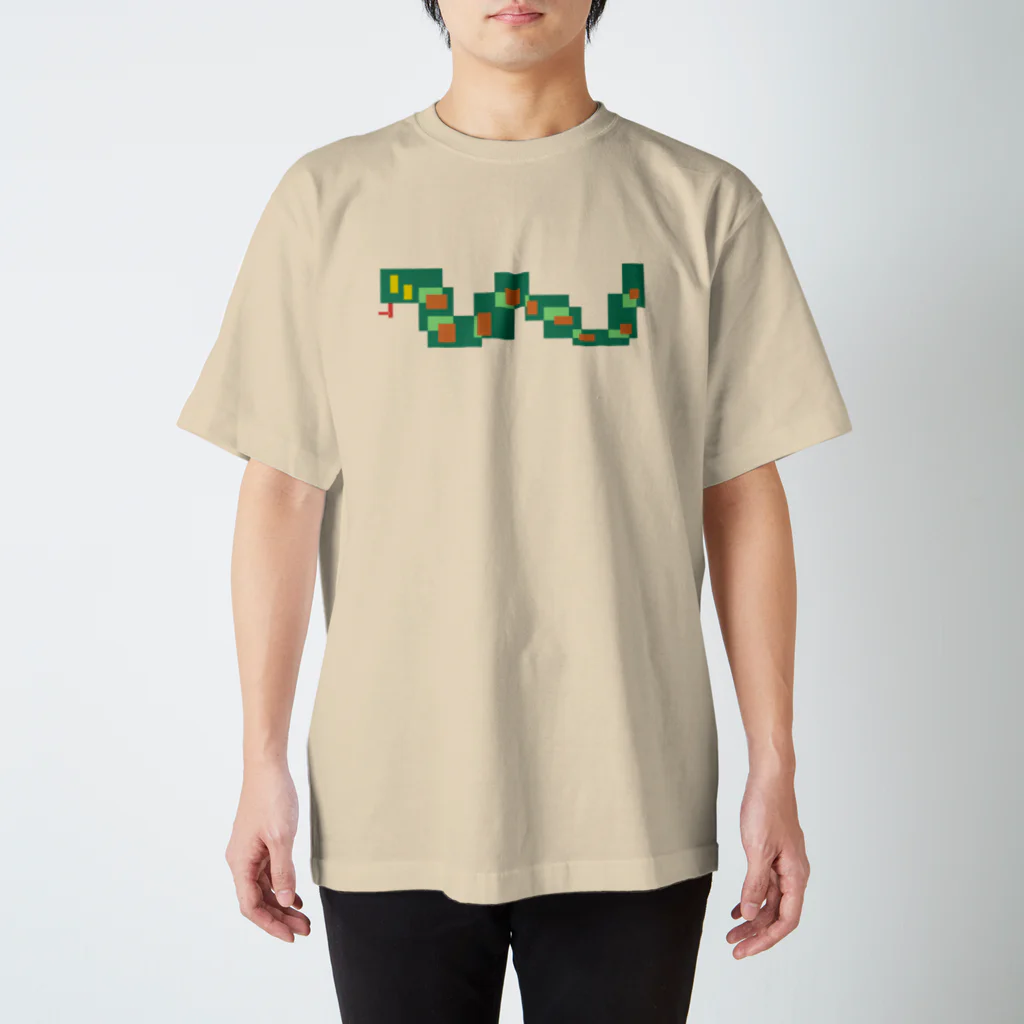 むなげのsquareスネークくん Regular Fit T-Shirt