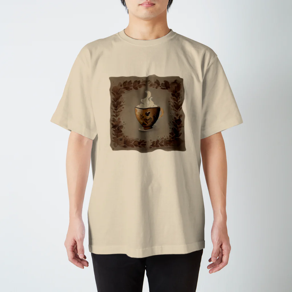 leisurely_lifeのA richly decorated coffee-inspired T-shirt design スタンダードTシャツ