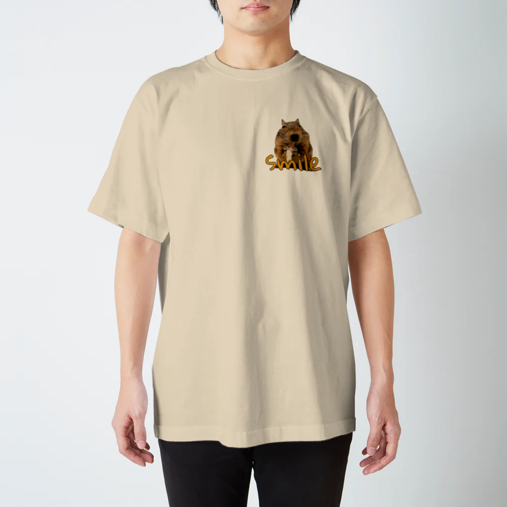 デグーYOMOとハムスターHIMAWARIのスマイルワンポイント Regular Fit T-Shirt