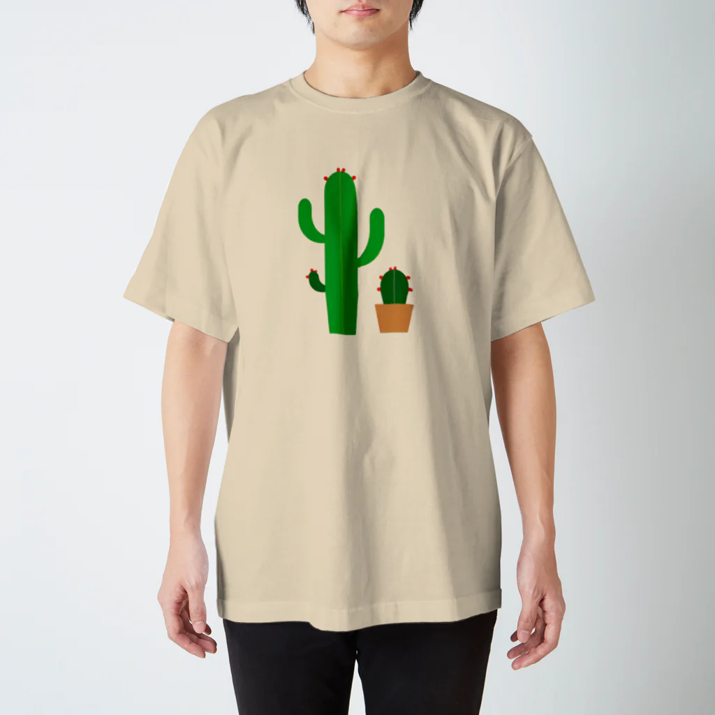 yellowgreenのサボテン　さぼてん スタンダードTシャツ