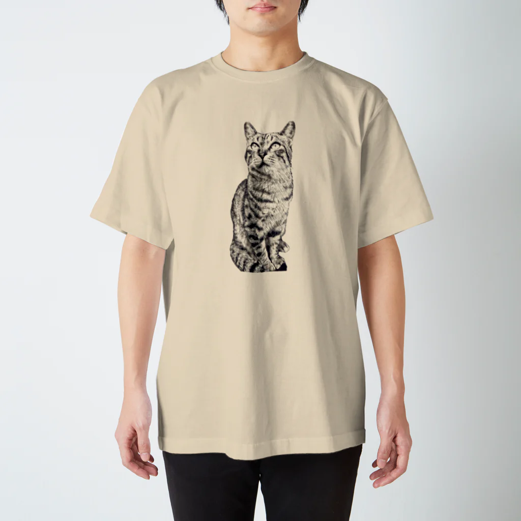 ちばっちょ【ち畳工房&猫ねこパラダイス】のトラ猫トラ君 スタンダードTシャツ