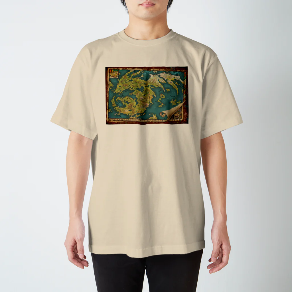 海の底のお店の竜鍵諸島マップ Regular Fit T-Shirt