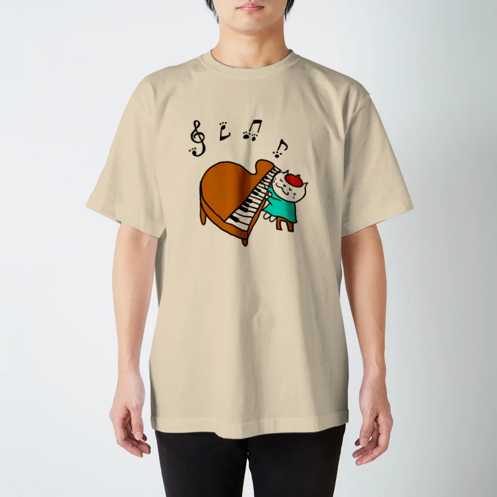 えかきにゃんこのお店♪のえかきにゃんこぴあの スタンダードTシャツ