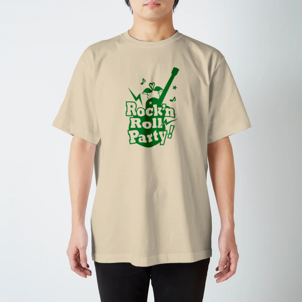 punkpantherのRock'n Roll Party green スタンダードTシャツ