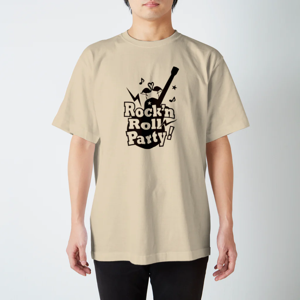 punkpantherのRock'n Roll Party black スタンダードTシャツ