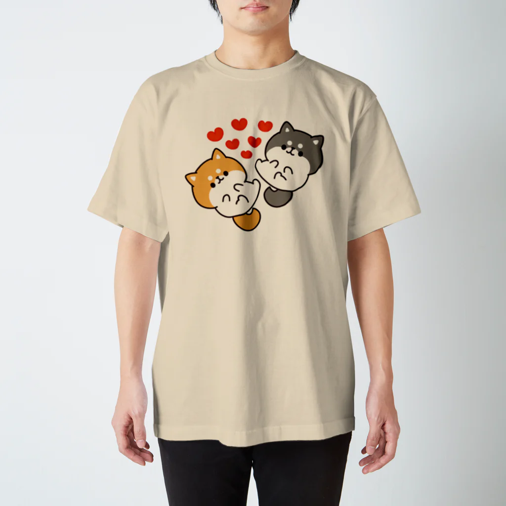 DECORのお返事シバイヌくん　茶柴＆黒柴ver. スタンダードTシャツ