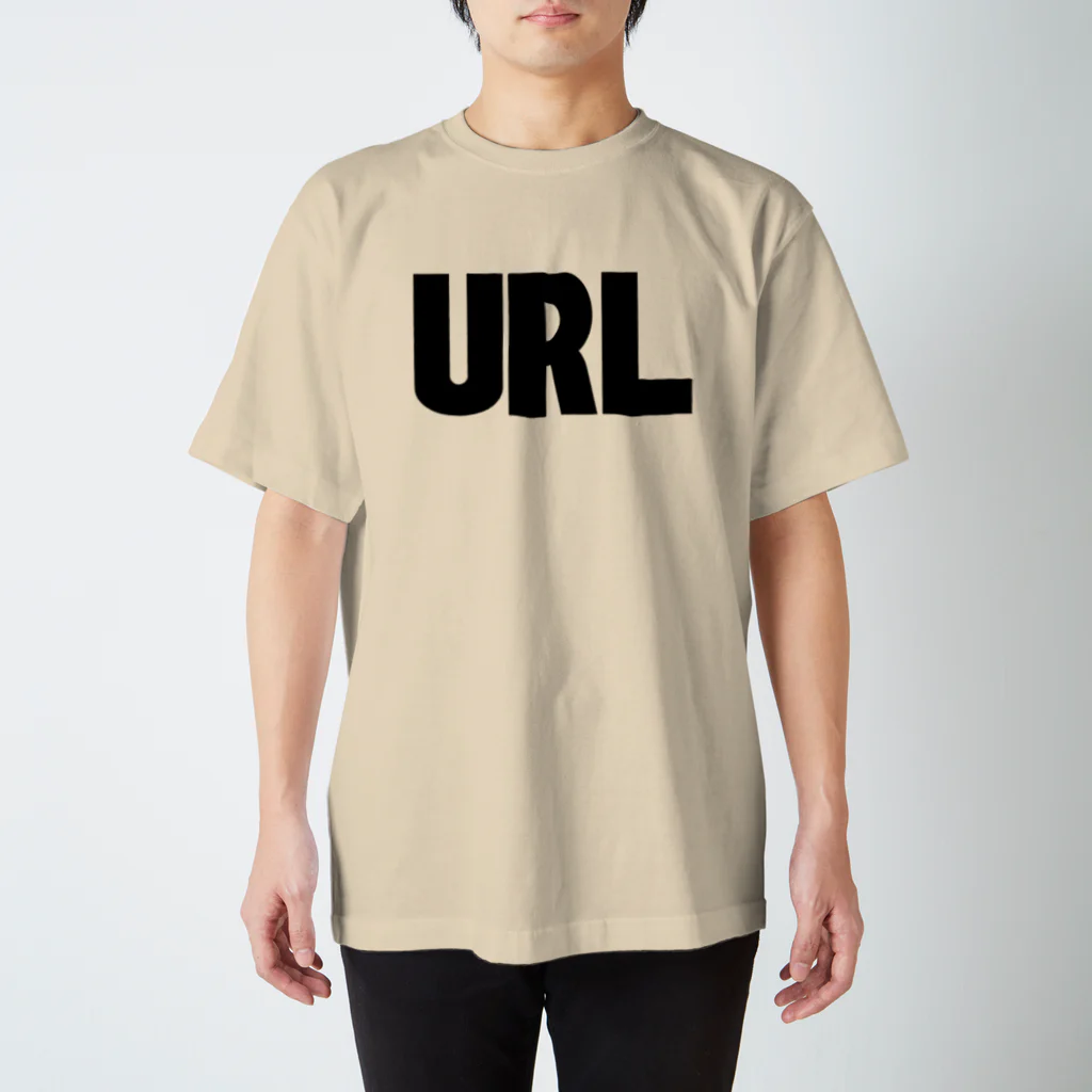 URLのURL黒-01 スタンダードTシャツ