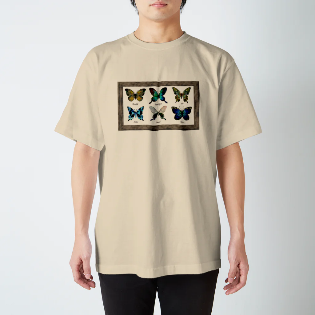 noEgaのガラス蝶標本 スタンダードTシャツ