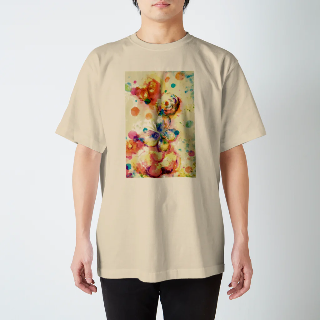 yuu_loveの花と蝶 Regular Fit T-Shirt