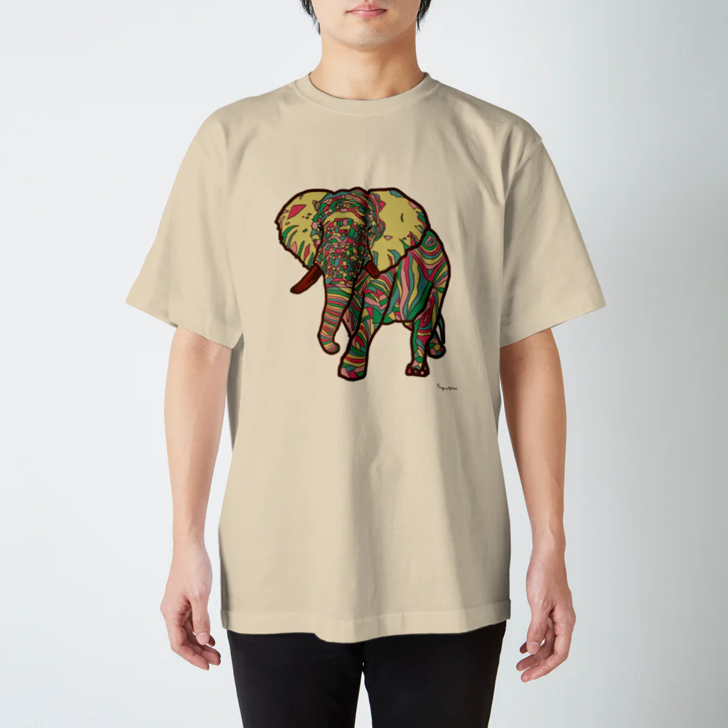 YTRのカラフルだゾウ スタンダードTシャツ