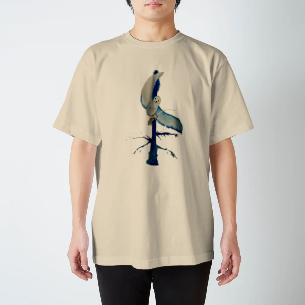 MedicalKUNの木とフクロウ★リアル筆の絵 Regular Fit T-Shirt