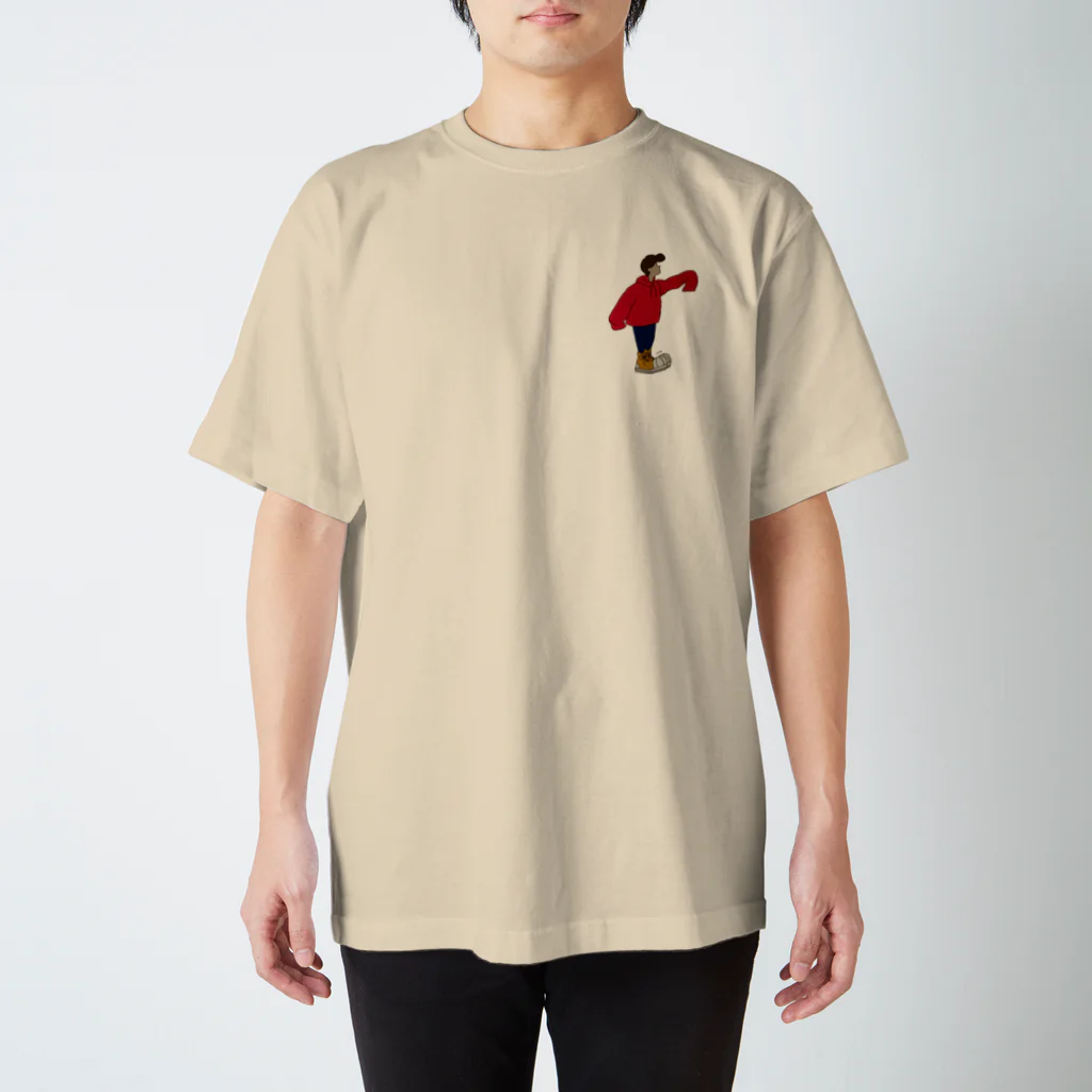 aracoのケビンくんの赤パーカー スタンダードTシャツ