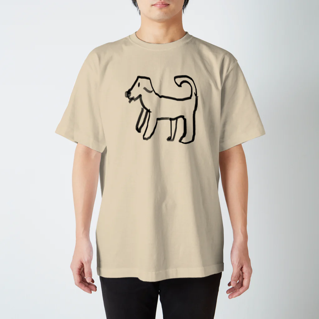 見ないで書く絵のイヌ Regular Fit T-Shirt