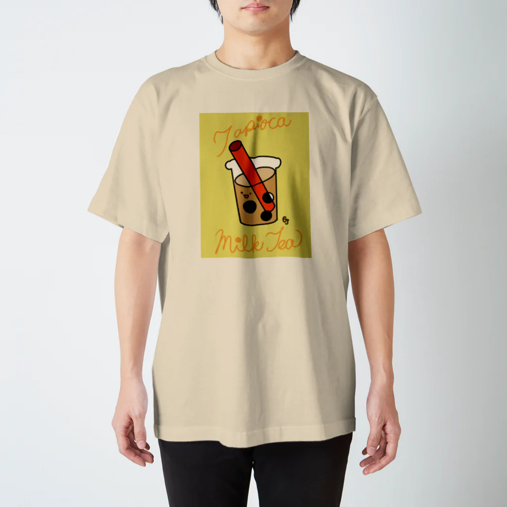 gajigajilandのタピオカミルクティー スタンダードTシャツ