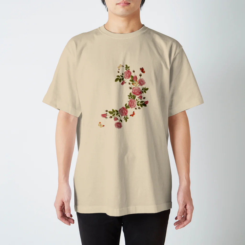 spino121のバラ柄 Regular Fit T-Shirt